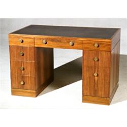 Edward Wormley Rosewood Veneer Two-Pedestal Desk...