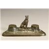 Image 1 : Austrian Bronze 'Airedale' Inkstand...