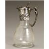 Image 1 : German Silver Mounted Intaglio Cut Glass Claret Jug...