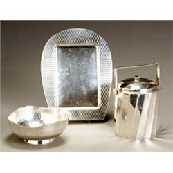 Three Italian Sterling Table Articles...