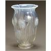 Image 1 : Czechoslovakian Molded and Opalescent Glass Vase...