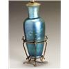 Image 1 : Carder Steuben Blue Aurene Glass Vase...