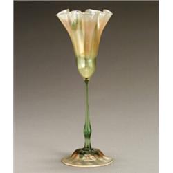 Tiffany Favrile Glass Floriform Vase...