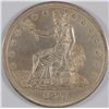 Image 1 : 1877-S TRADE DOLLAR, MS-63 MOSTLY WHITE, A LITTLE COLOR, SEMI-PL