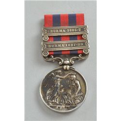India General Service Medal with two clasps Burma