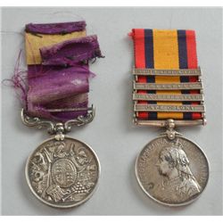 Group of two medals, Queen Victoria South Africa medal