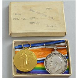 British War Medal and Victory Medal to 51550 pte W L