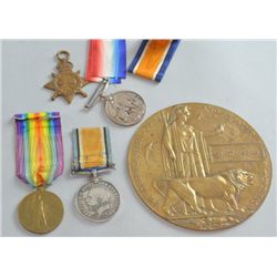 Four WW1 medals to WA and WH Harmer (probably brothers)