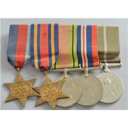 Group of five medals WW2 medals to 020312 Hav Allah Bux