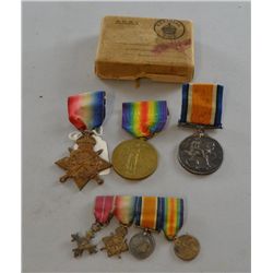 World War I Medal group PTE E W Jarvis A.S.C Great War
