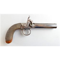 19th century percussion cap pistol with hexagonal