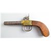 19th century percussion cap pocket pistol with brass