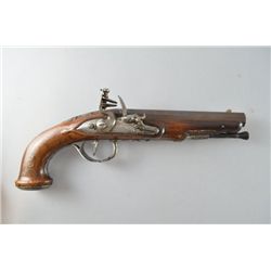 18th century flintlock pistol with inlaid wire