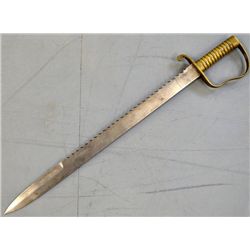 British pattern 1856 pioneer saw back sword, blade