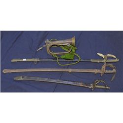 19th century military sword another similar 39" and