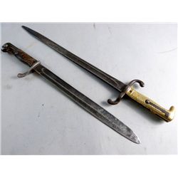 German bayonet with wood handle marked for Waffenfabrik