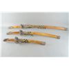 Image 3 : Modern set of three graduated Samurai style swords with