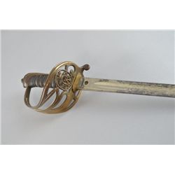 Victorian infantry officer's sword with bronze guard