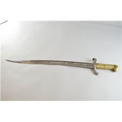 19th century French chassepot bayonet, edge of blade