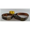 Image 1 : Two German WWII Wehrmacht leather belts, one with alloy