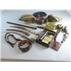 Image 1 : WWII hats leather belts and other items to include two