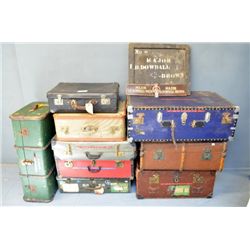 Nine trunks and suitcases, formally the property of