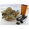 Image 1 : Barr and Stroud binoculars in leather case and a canvas