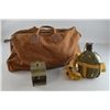 Image 1 : WWII military bag, canvas with leather trim former