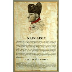 Napoleon , satirical portrait , ' Make Peace with'