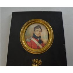 Early 19th century miniature portrait of a military