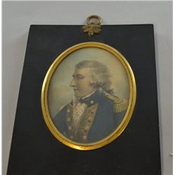 19th century miniature portrait of a naval officer,