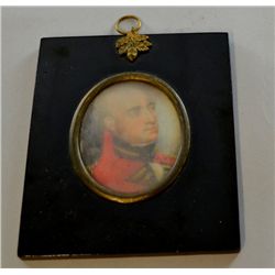 19th century miniature portrait of a military officer