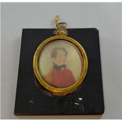 19th century miniature portrait of a military officer