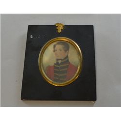 19th century miniature portrait of a military officer