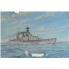 Image 1 : J Earl - watercolour of a battle ship, signed 15 x