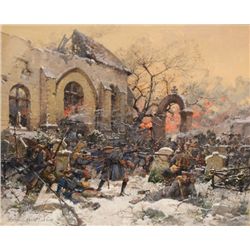 Eug?ne Galien-Laloue (1854-1941), World War I skirmish