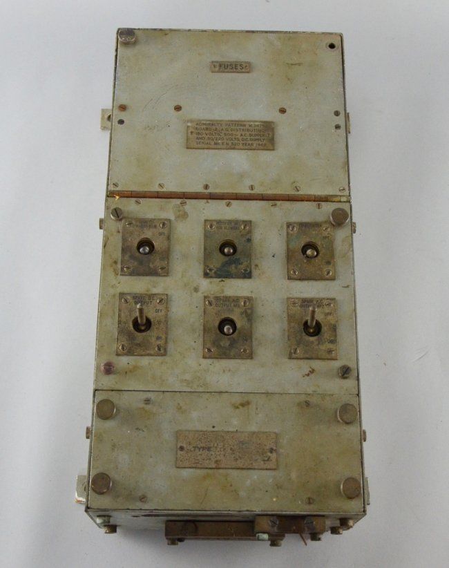 World War II electric switch fuse control box from a