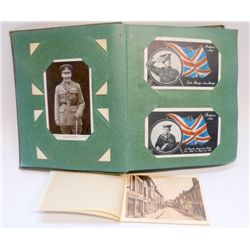 Postcards in album including Daily Mail war pictures,