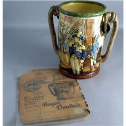 Royal Doulton Nelson pottery twin handled loving cup,