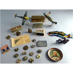 Queen Mary tin and a collection of military related