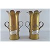 Image 1 : Trench Art; pair of brass shell case vases 20th Div