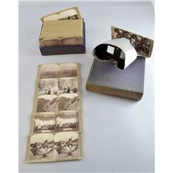 Stereoscopic viewer and a small collection of viewing