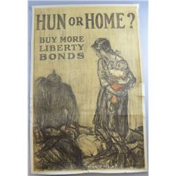Hun or Home!, World War I poster, 'Buy More Liberty