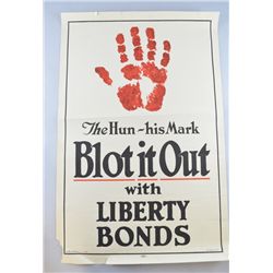 Blot It Out, World War I poster, Liberty Bonds poster,