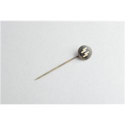WWII SS stick pin with black enamelled and silver