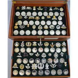 Great British Regiments, a cased set of 52 silver