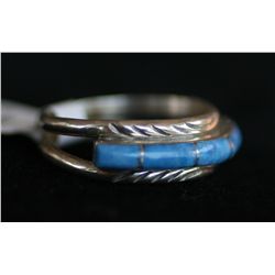 Sterling Ring and Denim Lapis