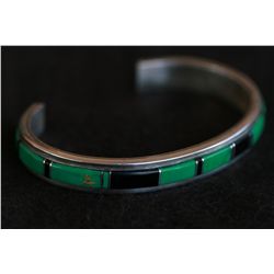 Zuni Sterling and Inlay Bracelet