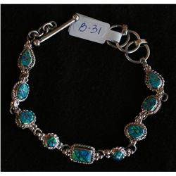 Sterling Blue Opal Bracelet