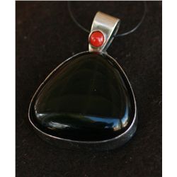 Sterling and Obsidian Pendant